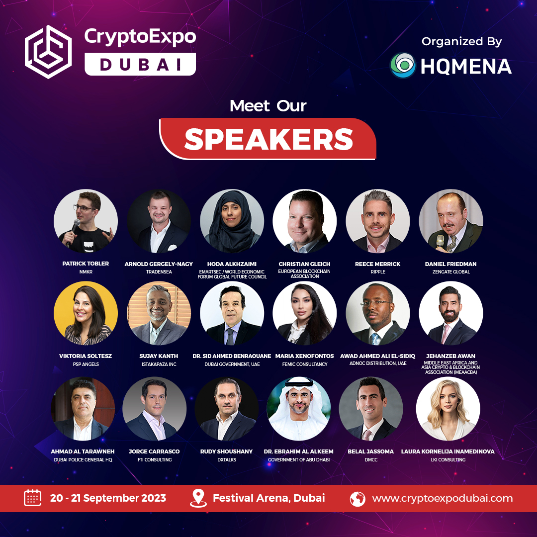 Crypto Expo Dubai 2023 Unveils Premier Sponsors and Stellar Speake